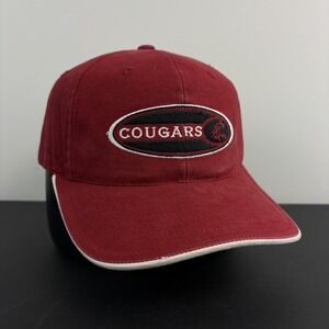 Vintage Y2K Washington State Cougars WSU Dad Hat Crimson Cap Snapback Adjustable